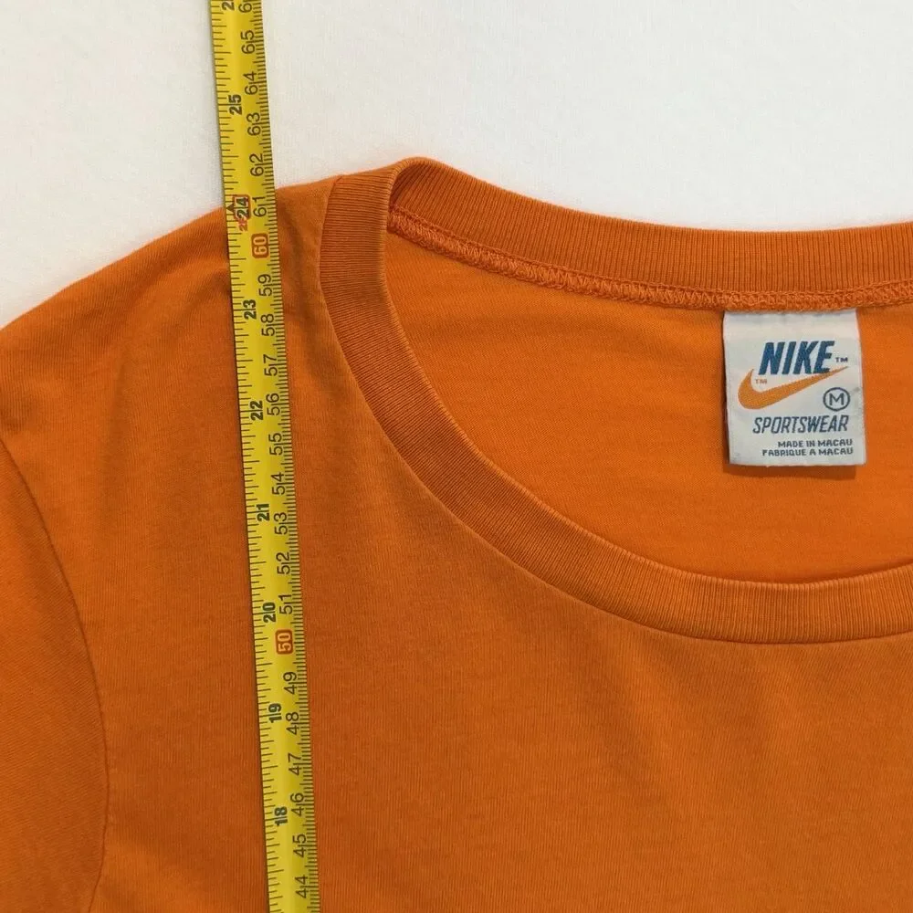 Vintage 80s Nike Pinwheel Graphic T Shirt Orange Limited Issue Youth M USA Rare
